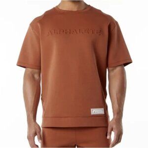 Alphalete NWT ELMTS Half Sleeve Pullover Brick Orange Men's L